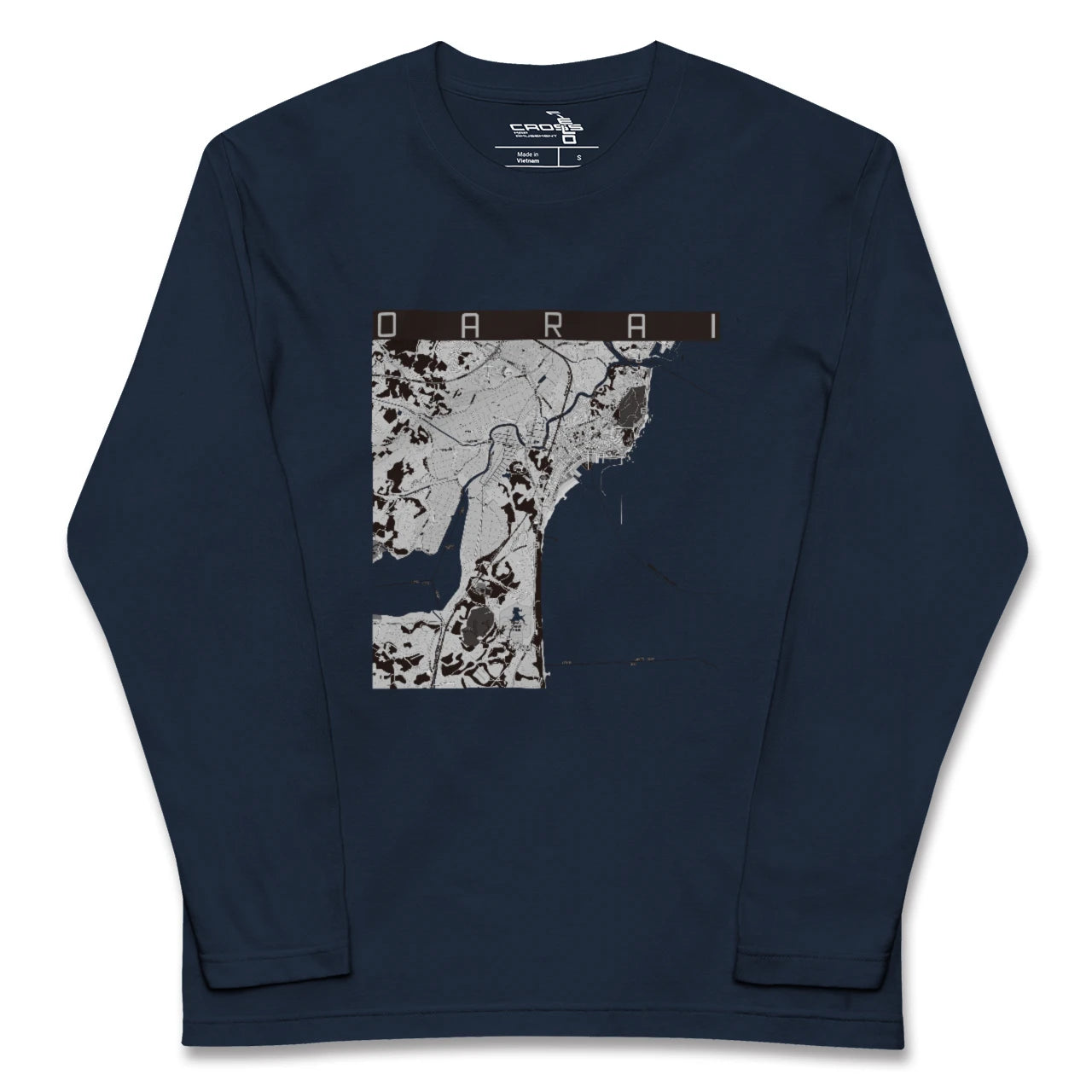 【大洗(茨城県)】地図柄ロングスリーブTシャツ