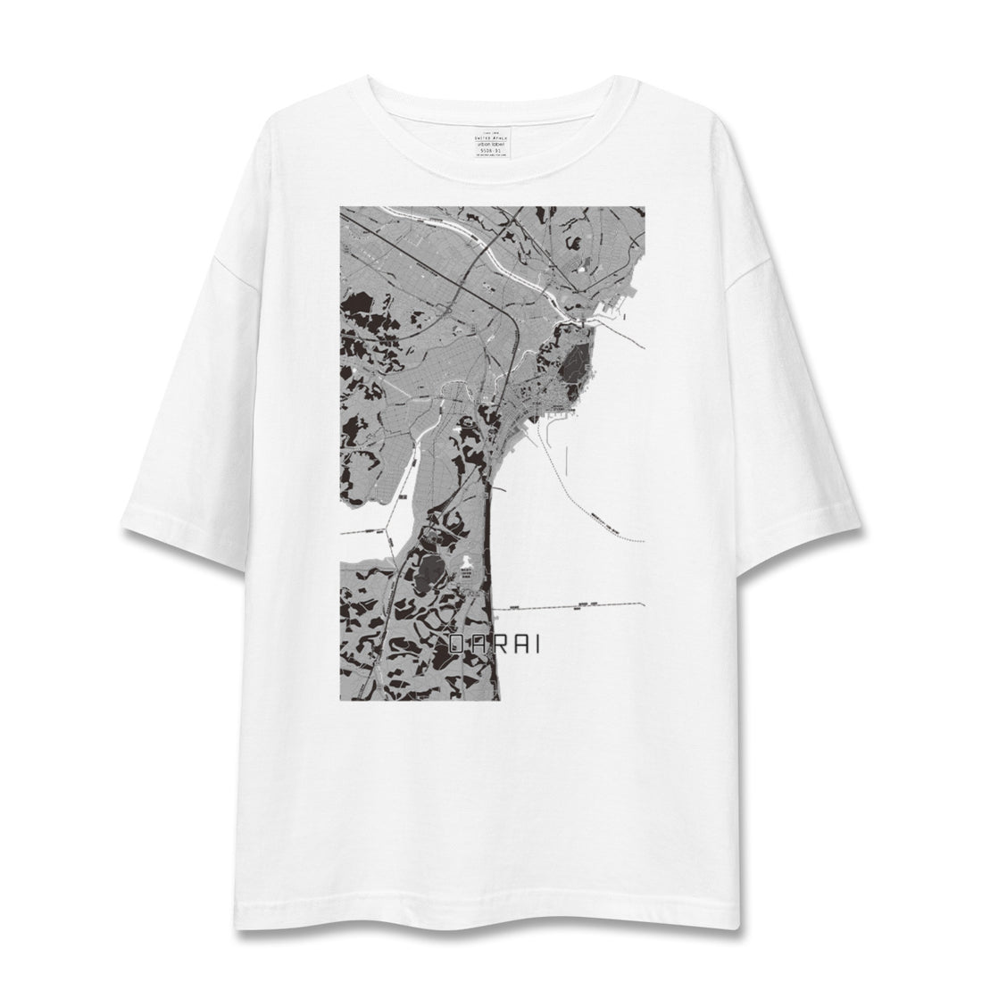【大洗(茨城県)】地図柄ビッグシルエットTシャツ