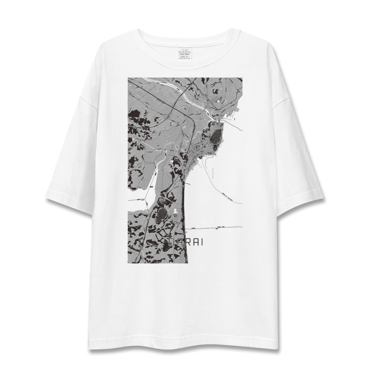 【大洗(茨城県)】地図柄ビッグシルエットTシャツ