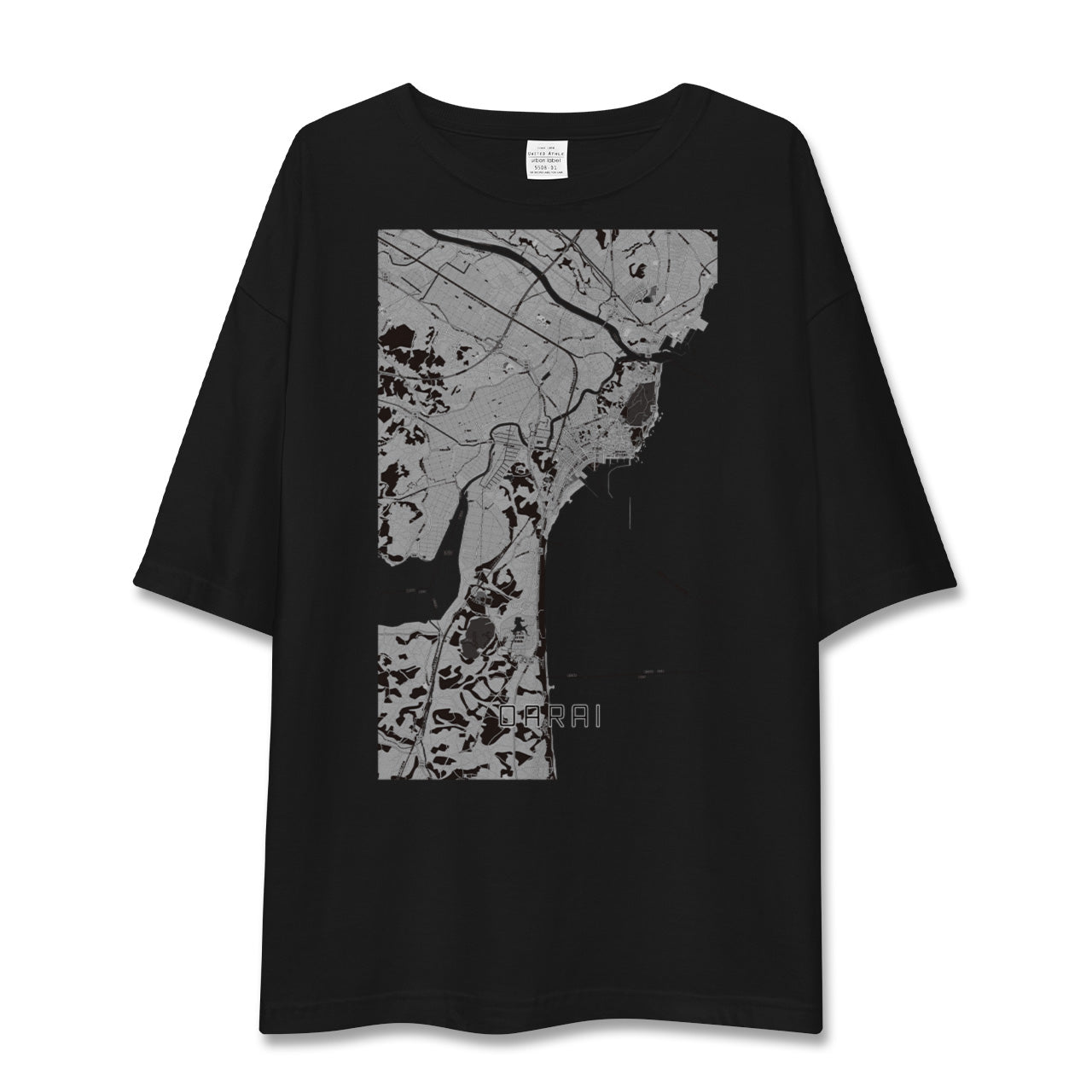 【大洗(茨城県)】地図柄ビッグシルエットTシャツ