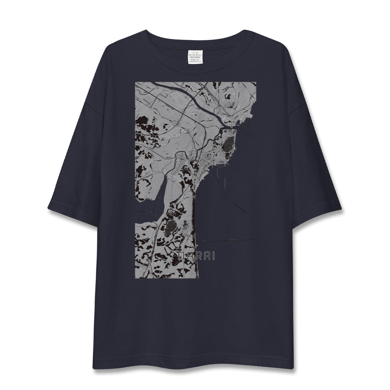【大洗(茨城県)】地図柄ビッグシルエットTシャツ