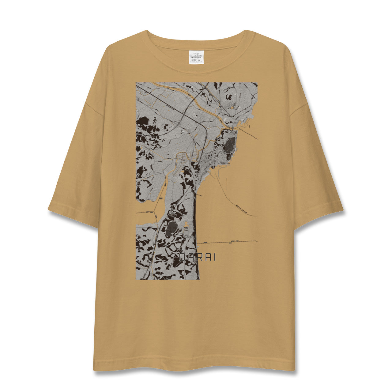 【大洗(茨城県)】地図柄ビッグシルエットTシャツ