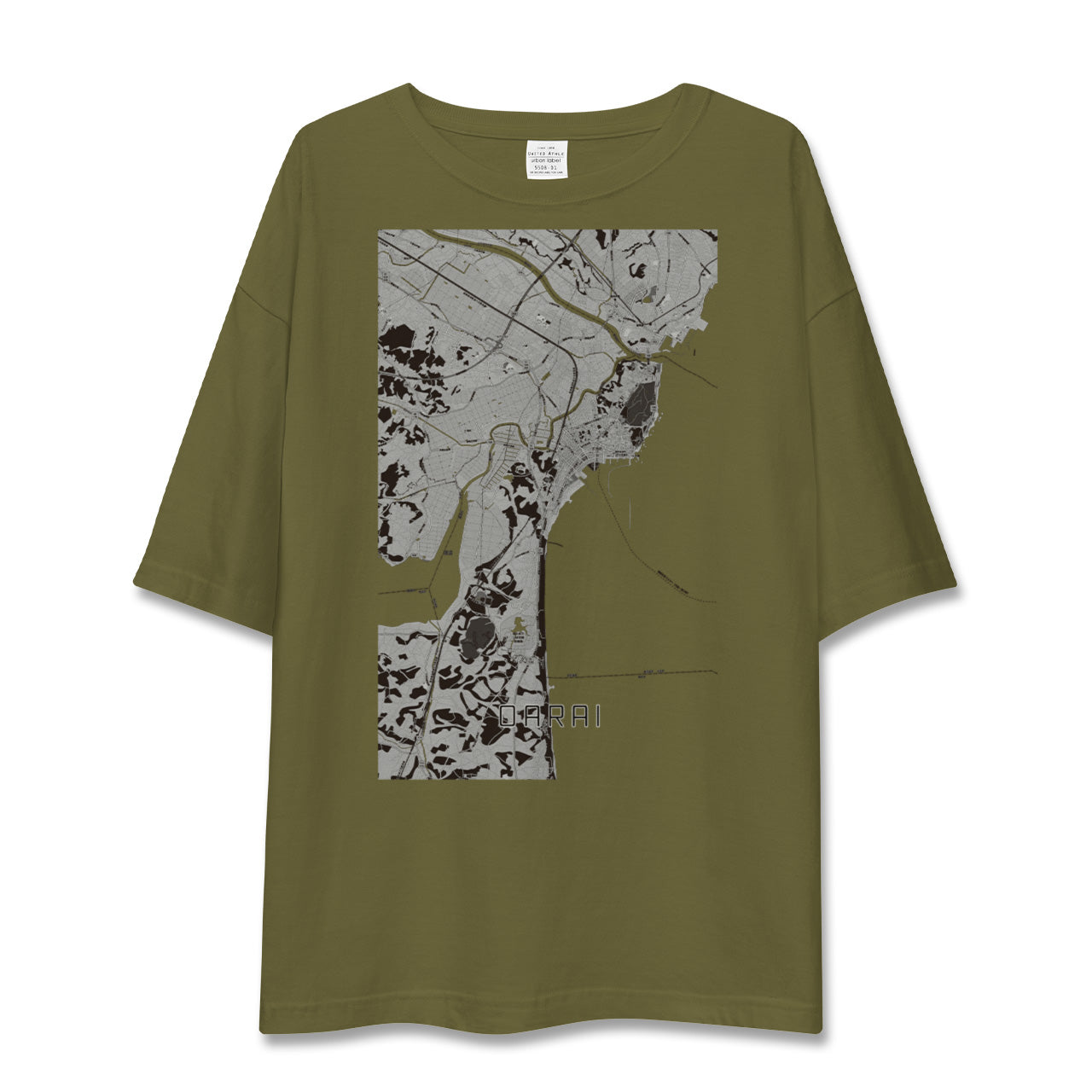 【大洗(茨城県)】地図柄ビッグシルエットTシャツ