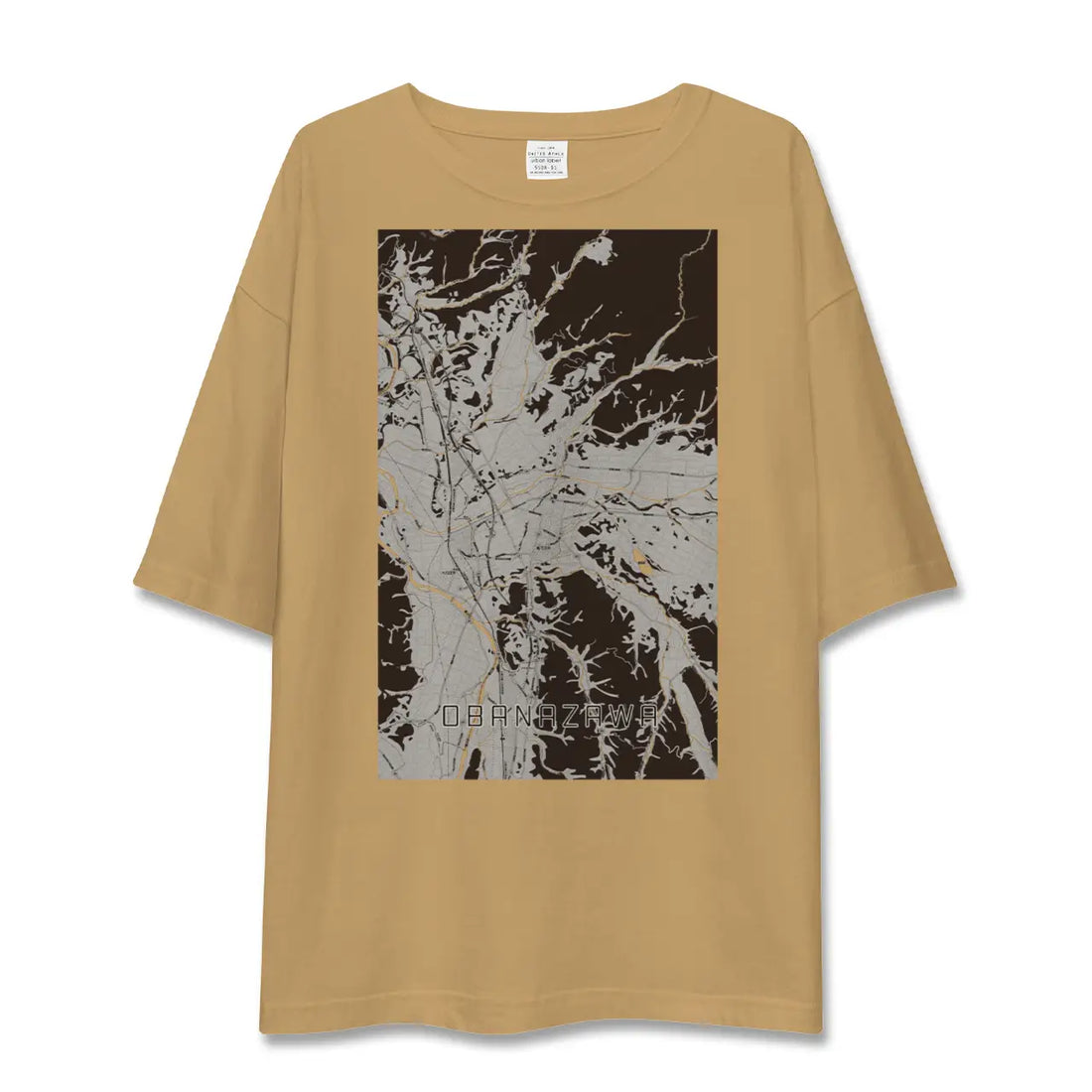 【尾花沢(山形県)】地図柄ビッグシルエットTシャツ