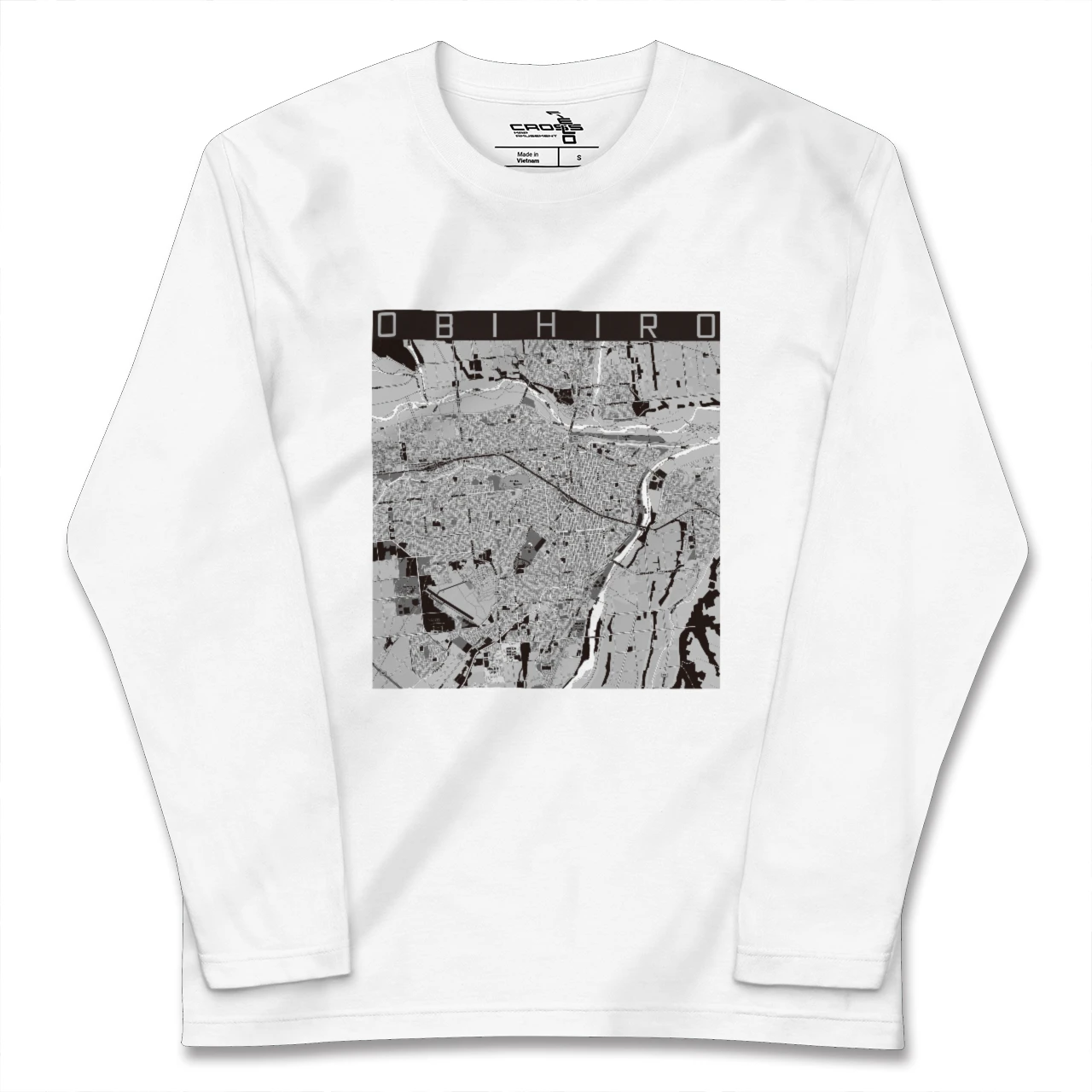 【帯広(北海道)】地図柄ロングスリーブTシャツ
