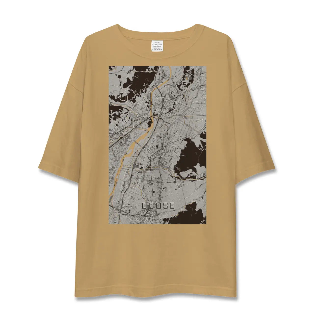 【小布施(長野県)】地図柄ビッグシルエットTシャツ