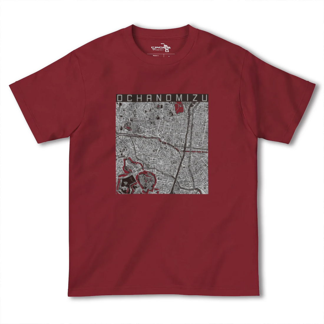 【御茶ノ水(東京都)】地図柄ヘビーウェイトTシャツ