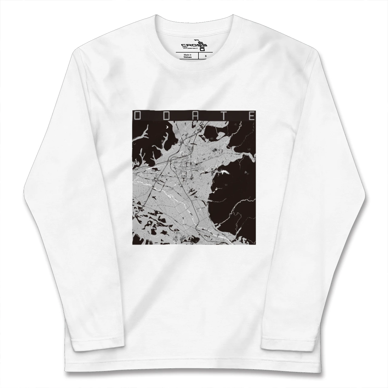 【大館(秋田県)】地図柄ロングスリーブTシャツ