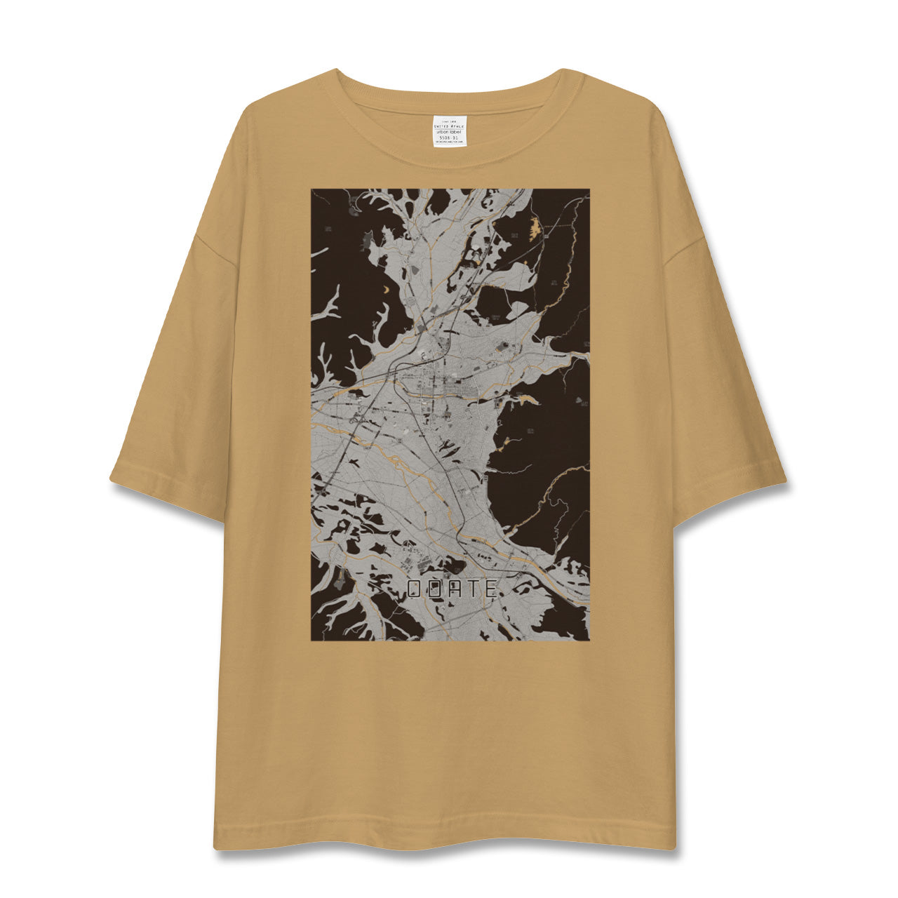 【大館(秋田県)】地図柄ビッグシルエットTシャツ
