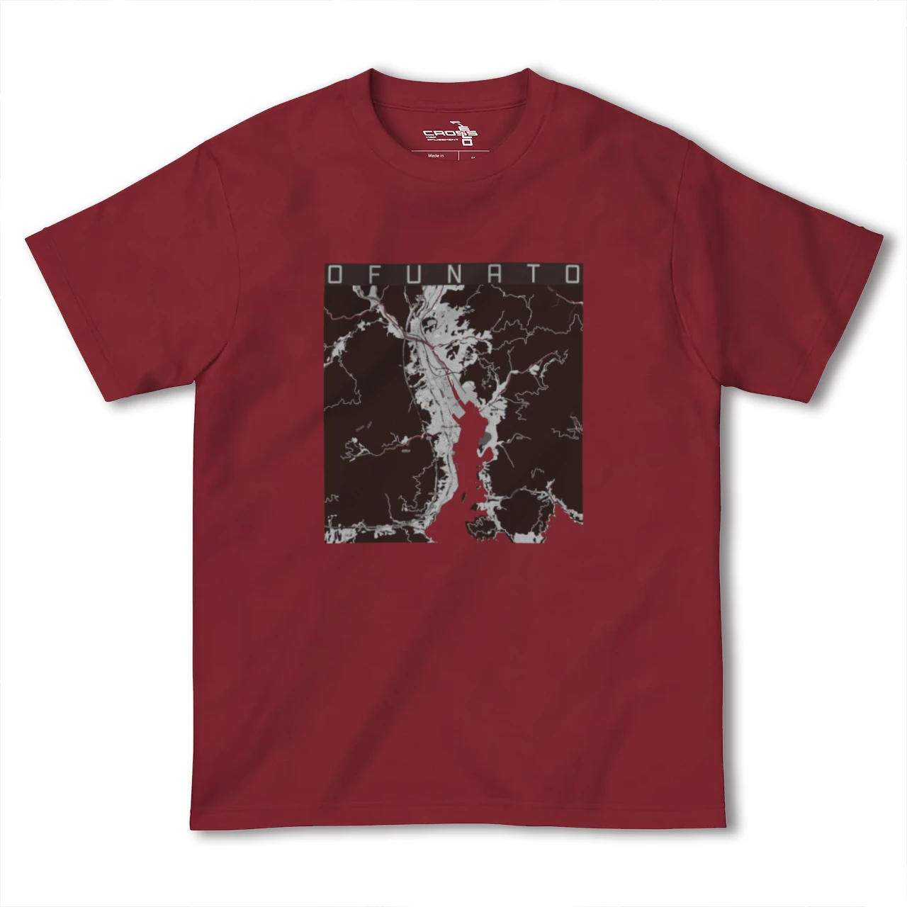 【大船渡(岩手県)】地図柄ヘビーウェイトTシャツ