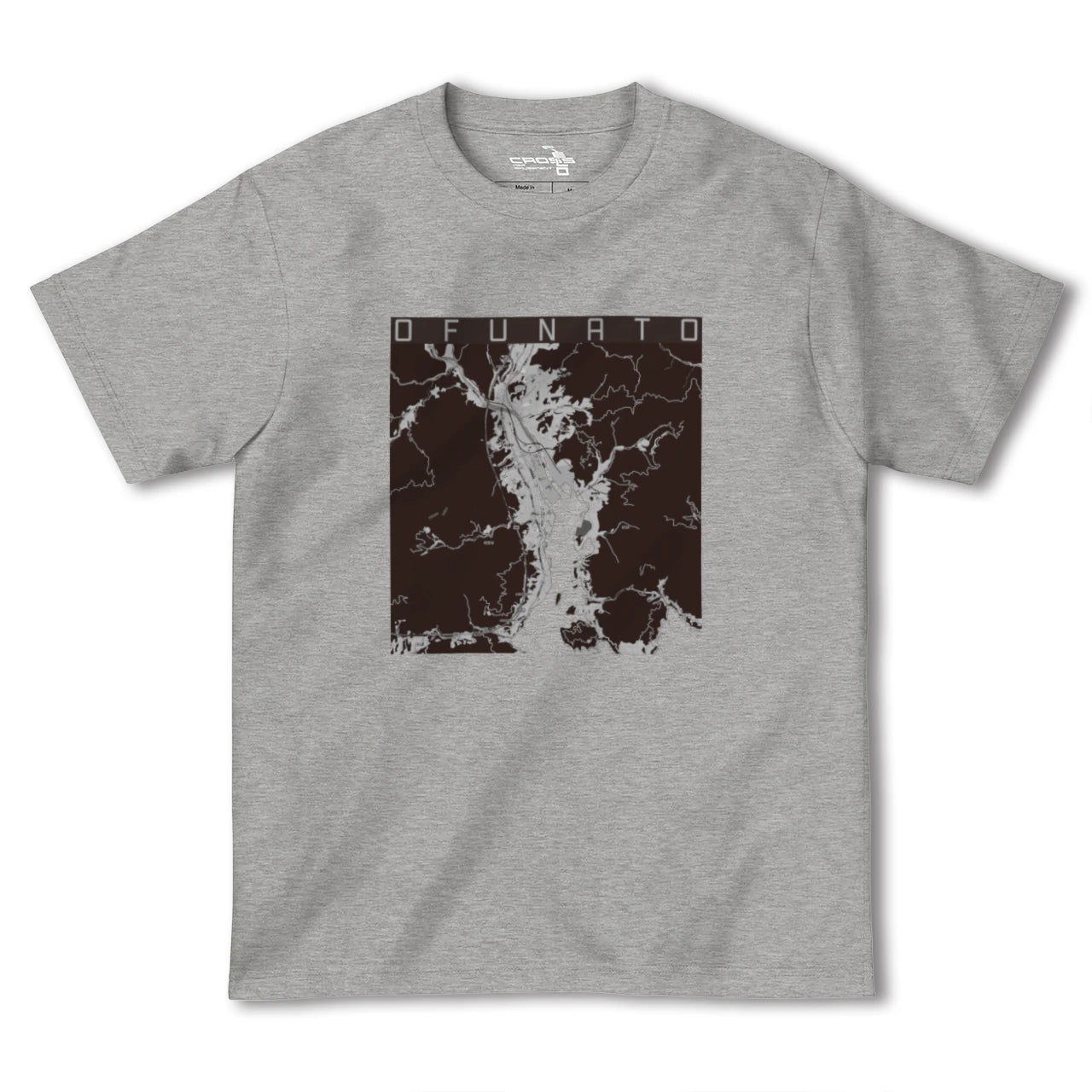 【大船渡(岩手県)】地図柄ヘビーウェイトTシャツ