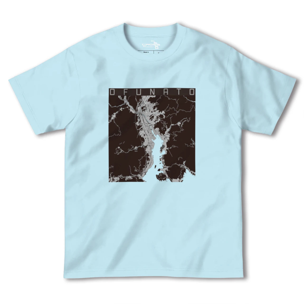 【大船渡(岩手県)】地図柄ヘビーウェイトTシャツ