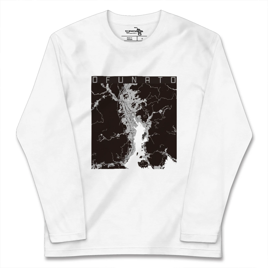 【大船渡(岩手県)】地図柄ロングスリーブTシャツ