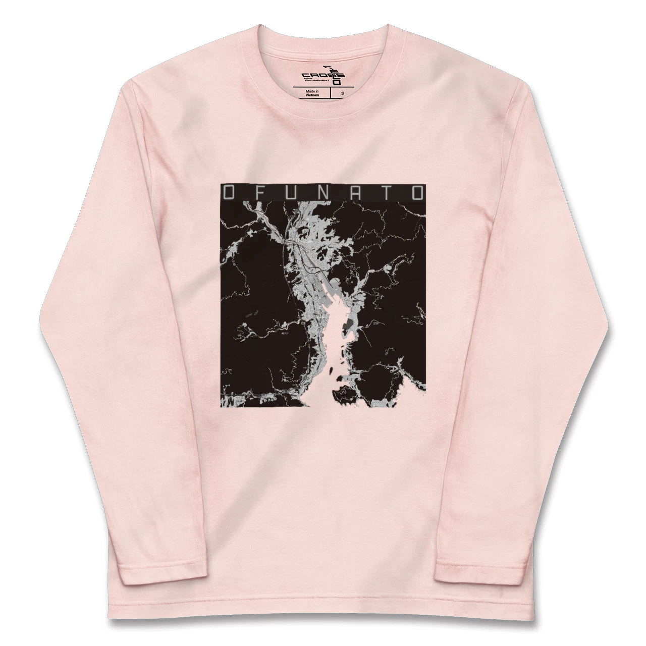 【大船渡(岩手県)】地図柄ロングスリーブTシャツ