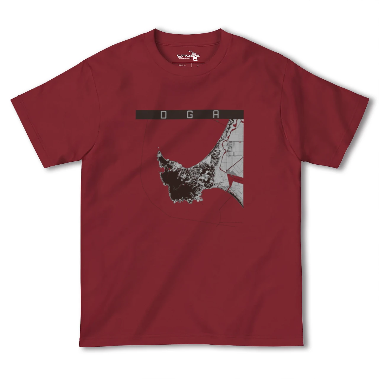【男鹿(秋田県)】地図柄ヘビーウェイトTシャツ