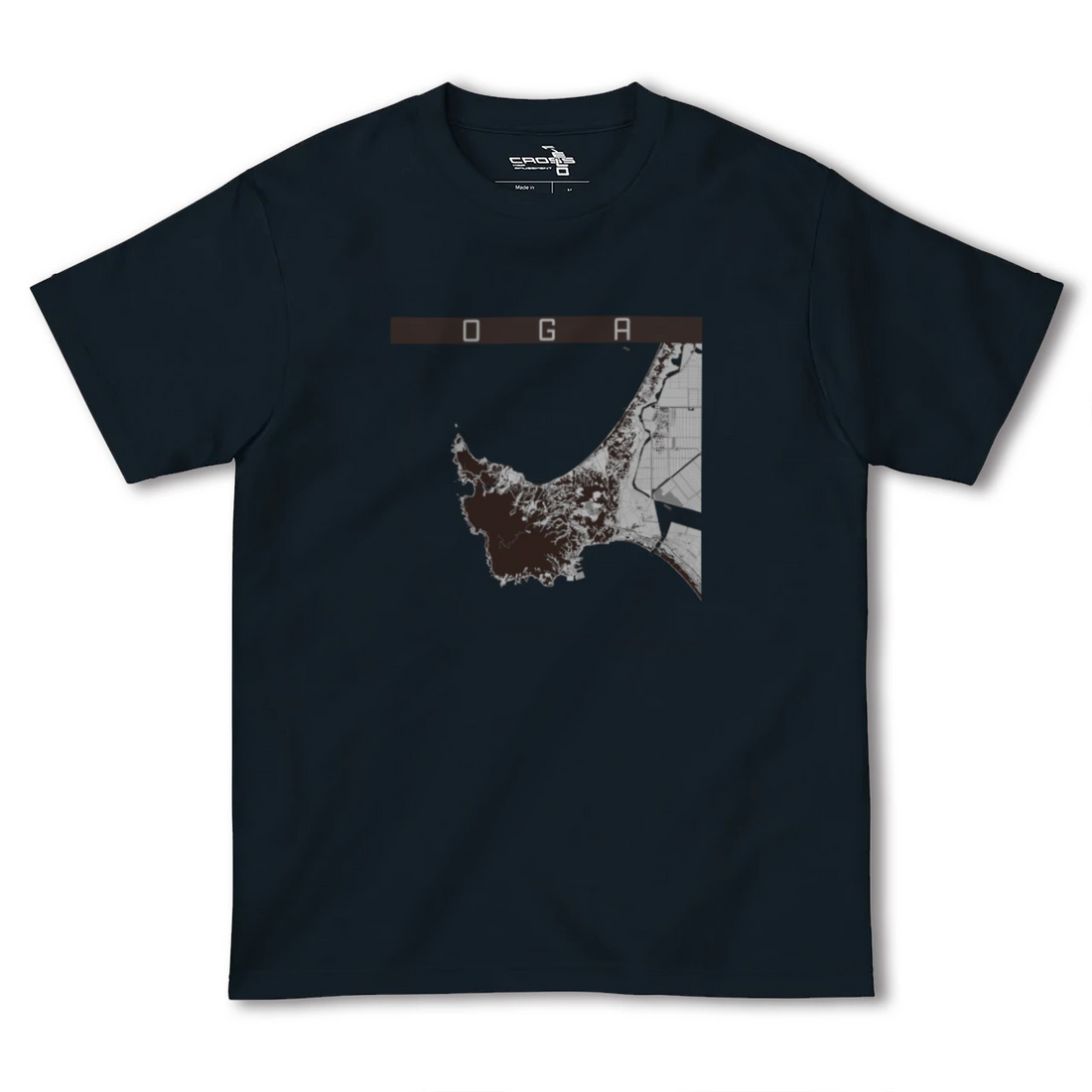 【男鹿(秋田県)】地図柄ヘビーウェイトTシャツ