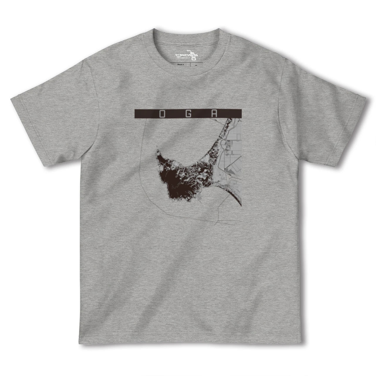【男鹿(秋田県)】地図柄ヘビーウェイトTシャツ