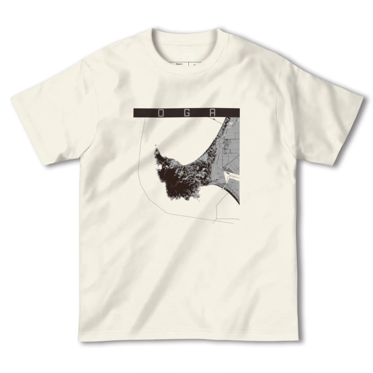 【男鹿(秋田県)】地図柄ヘビーウェイトTシャツ