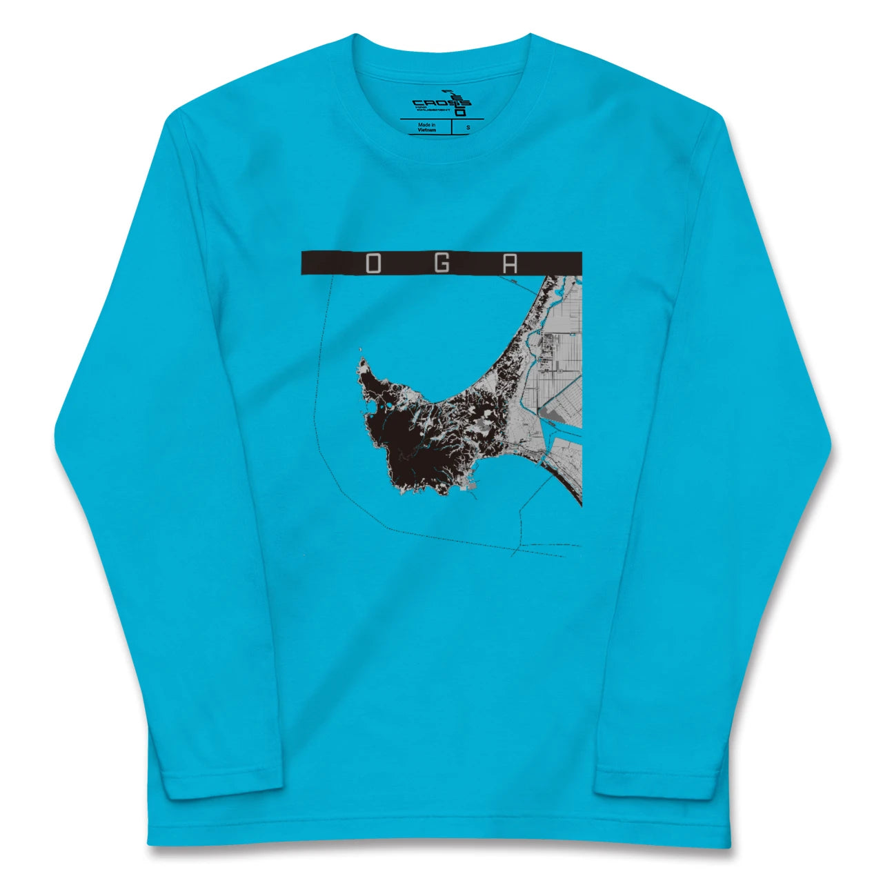 【男鹿(秋田県)】地図柄ロングスリーブTシャツ