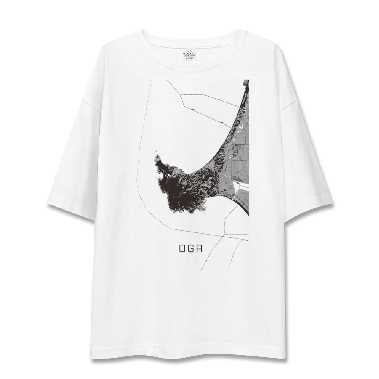 【男鹿(秋田県)】地図柄ビッグシルエットTシャツ