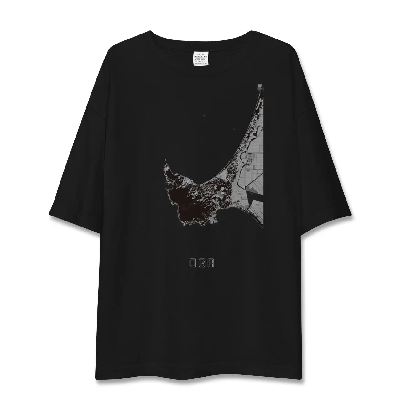 【男鹿(秋田県)】地図柄ビッグシルエットTシャツ