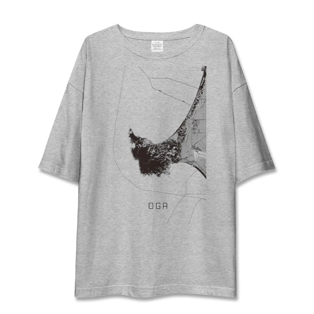 【男鹿(秋田県)】地図柄ビッグシルエットTシャツ