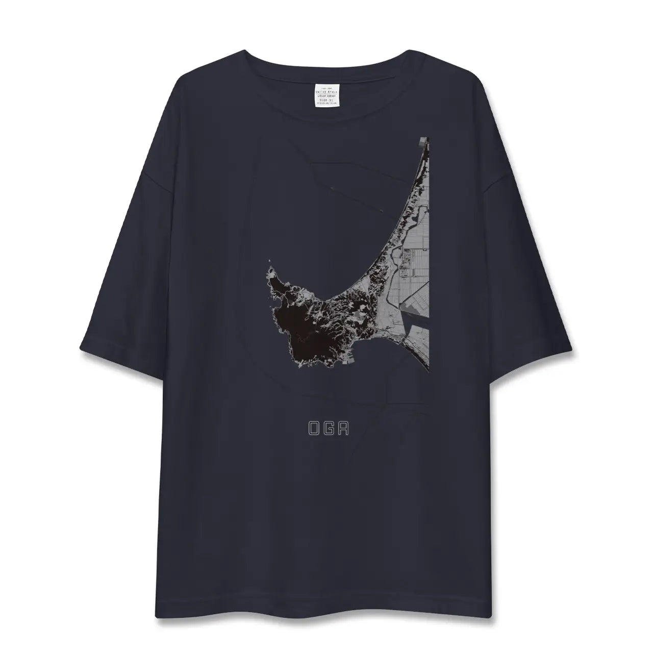 【男鹿(秋田県)】地図柄ビッグシルエットTシャツ