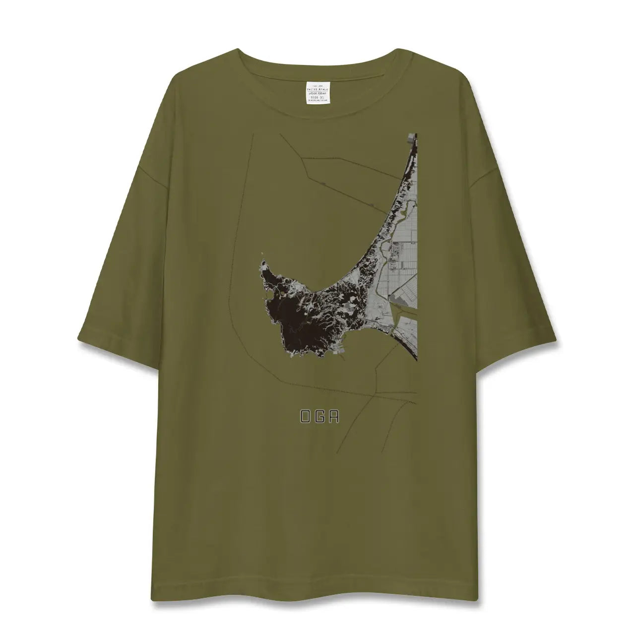 【男鹿(秋田県)】地図柄ビッグシルエットTシャツ