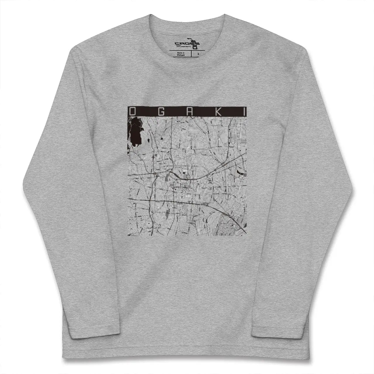 【大垣(岐阜県)】地図柄ロングスリーブTシャツ