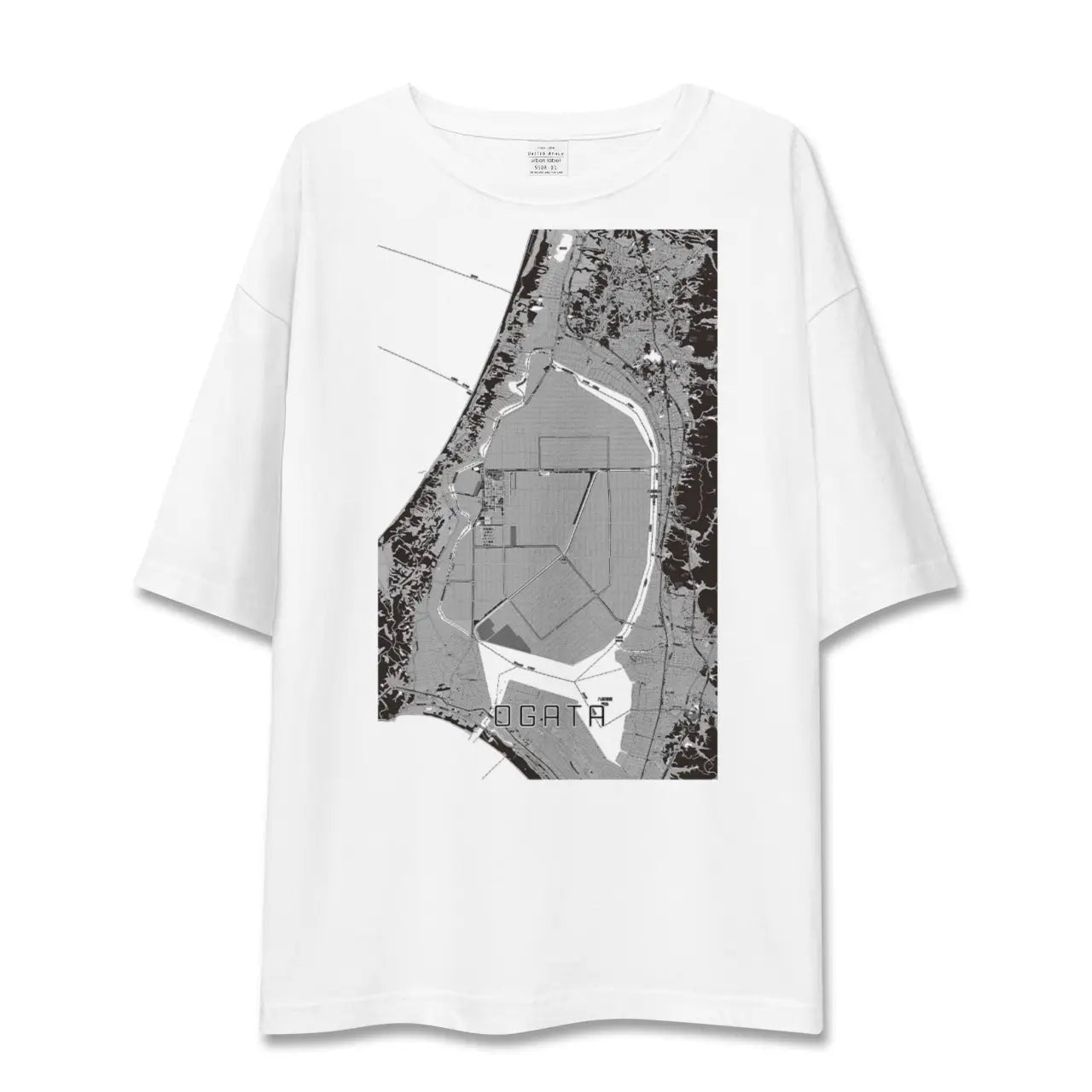 【大潟(秋田県)】地図柄ビッグシルエットTシャツ