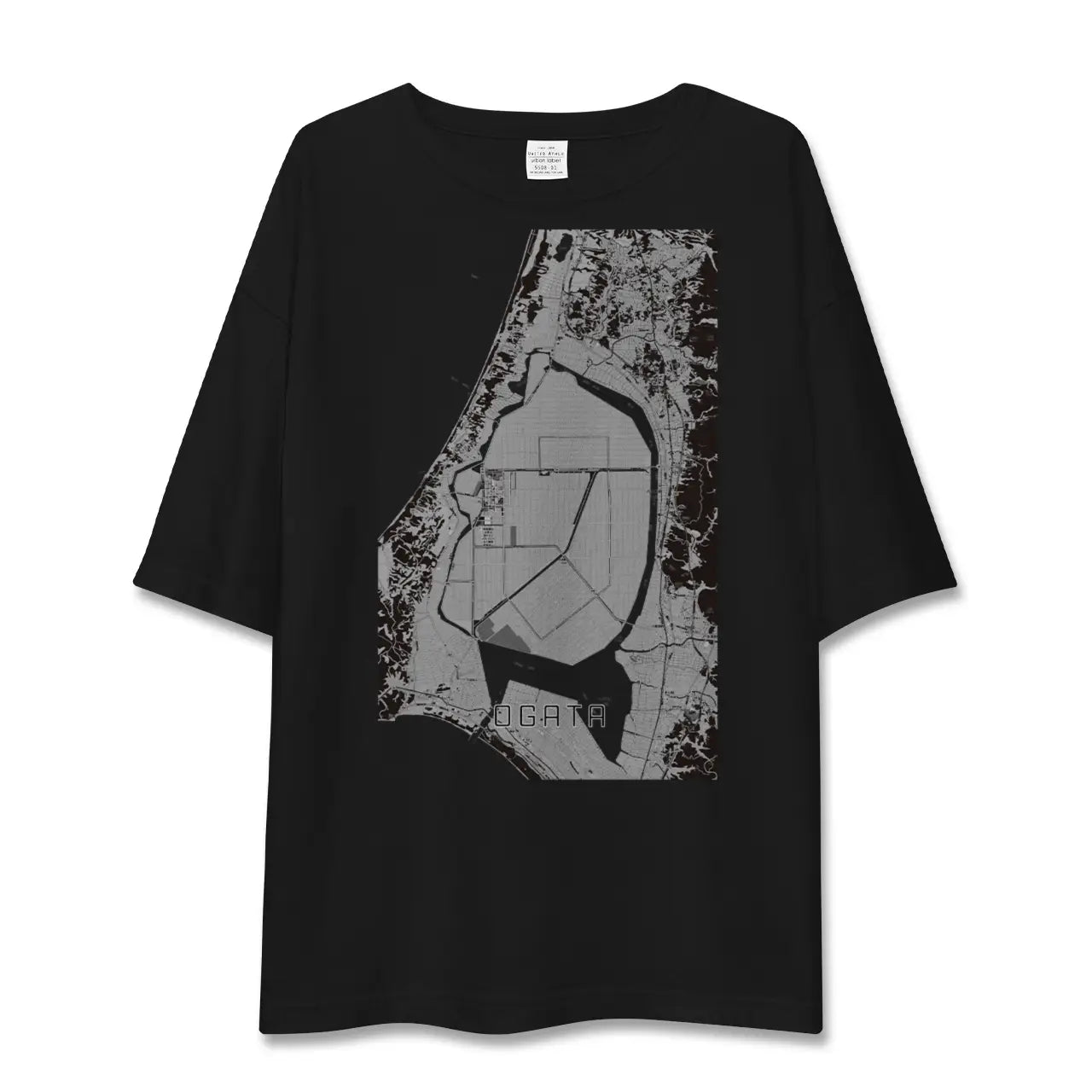 【大潟(秋田県)】地図柄ビッグシルエットTシャツ