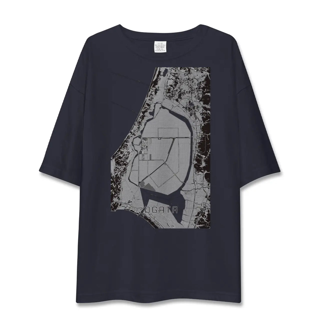【大潟(秋田県)】地図柄ビッグシルエットTシャツ