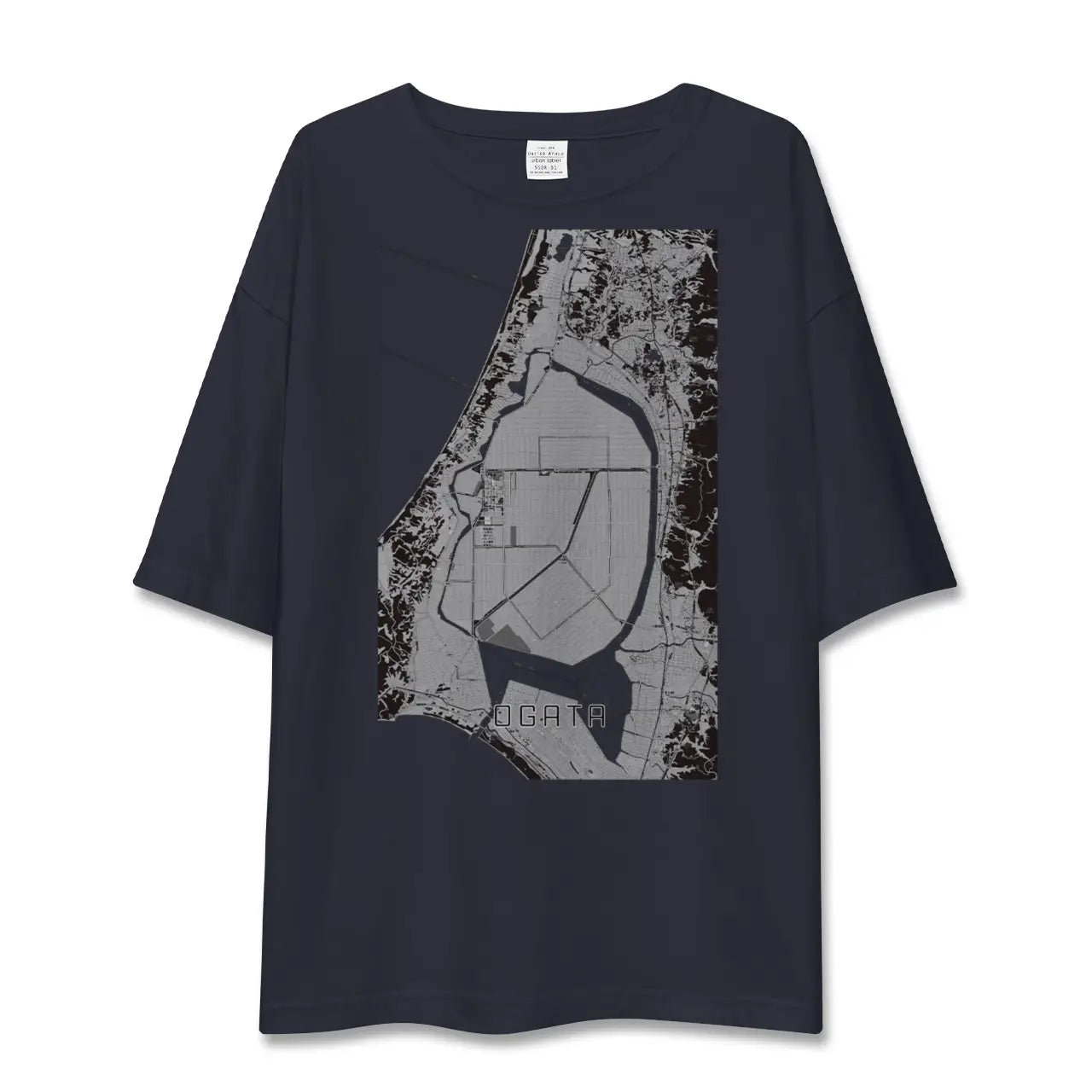 【大潟(秋田県)】地図柄ビッグシルエットTシャツ