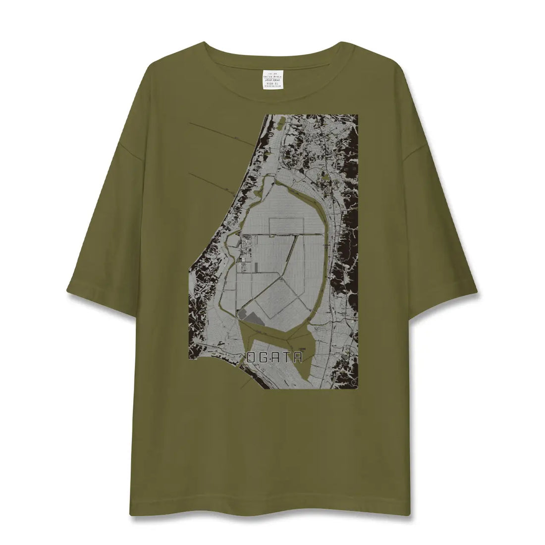 【大潟(秋田県)】地図柄ビッグシルエットTシャツ
