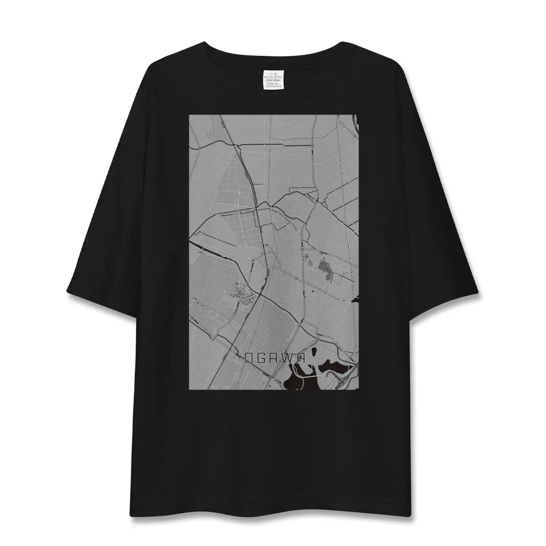【小川(熊本県)(熊本県)】地図柄ビッグシルエットTシャツ