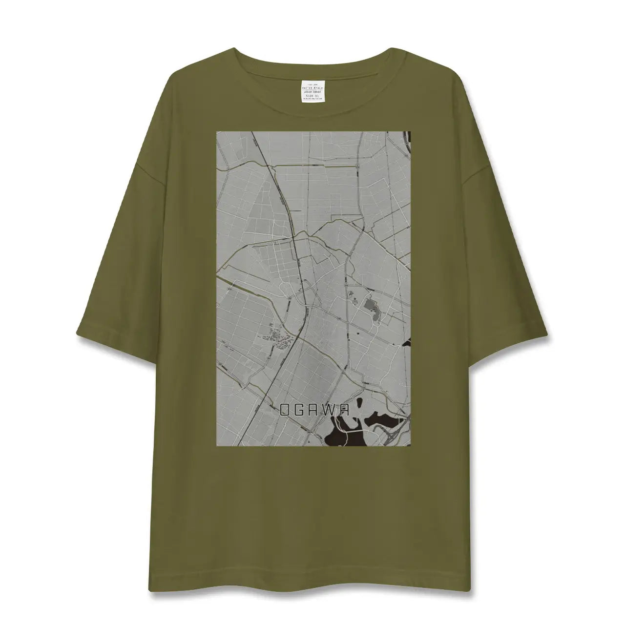 【小川(熊本県)(熊本県)】地図柄ビッグシルエットTシャツ