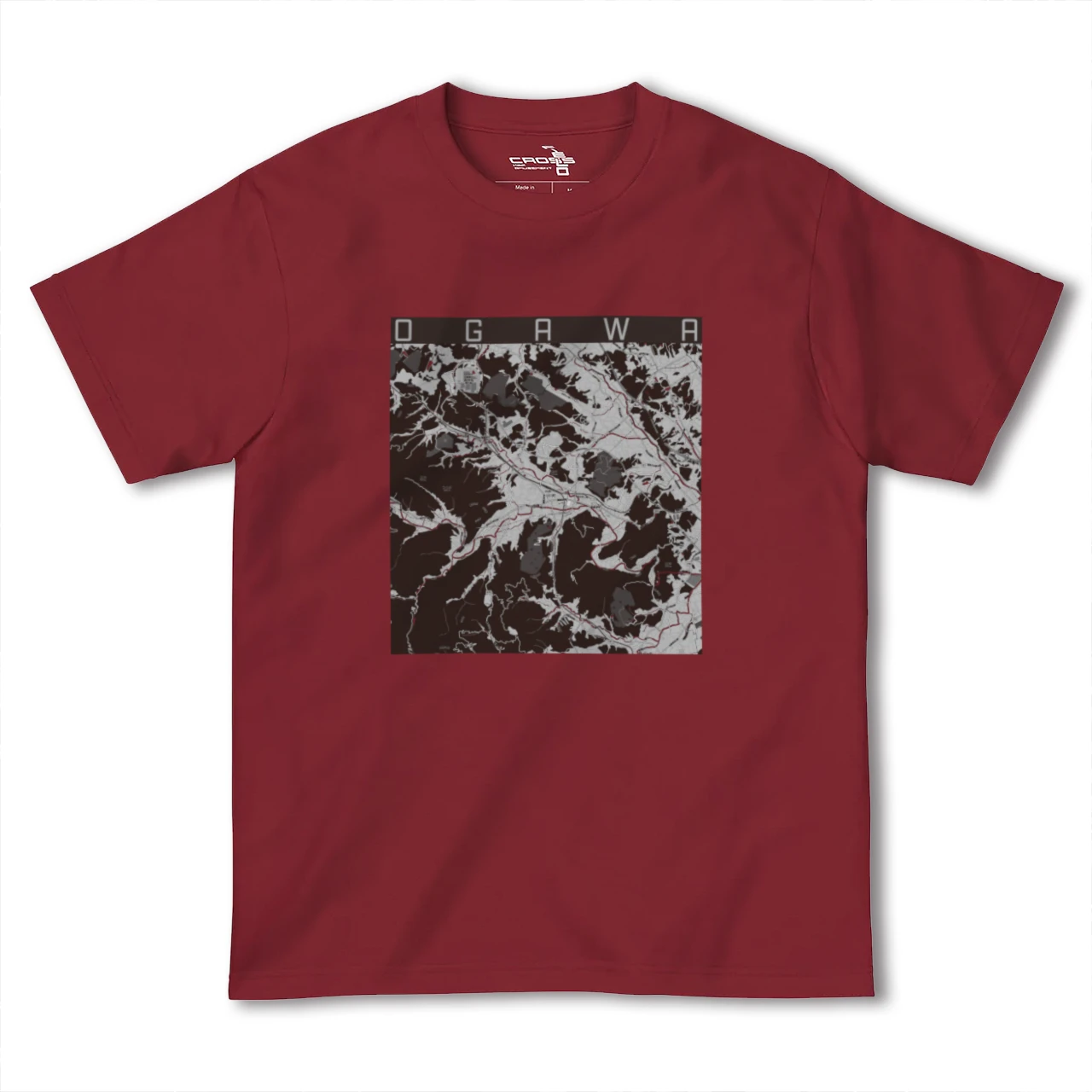 【小川(埼玉県)(埼玉県)】地図柄ヘビーウェイトTシャツ