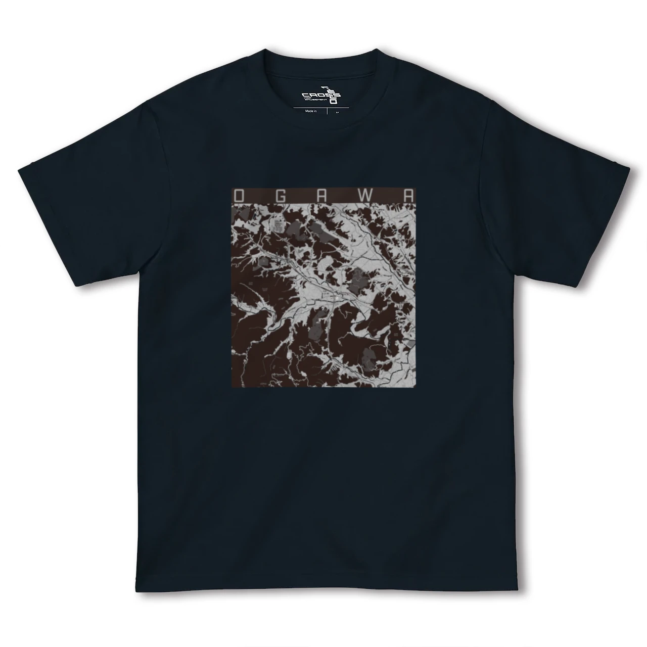 【小川(埼玉県)(埼玉県)】地図柄ヘビーウェイトTシャツ