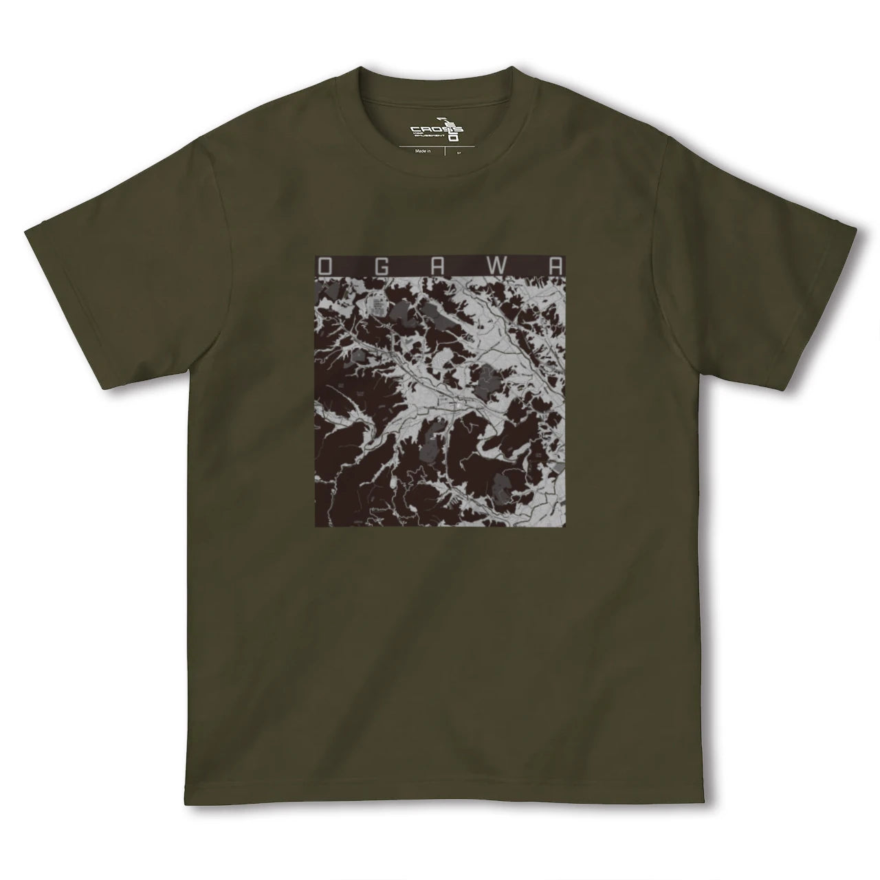 【小川(埼玉県)(埼玉県)】地図柄ヘビーウェイトTシャツ