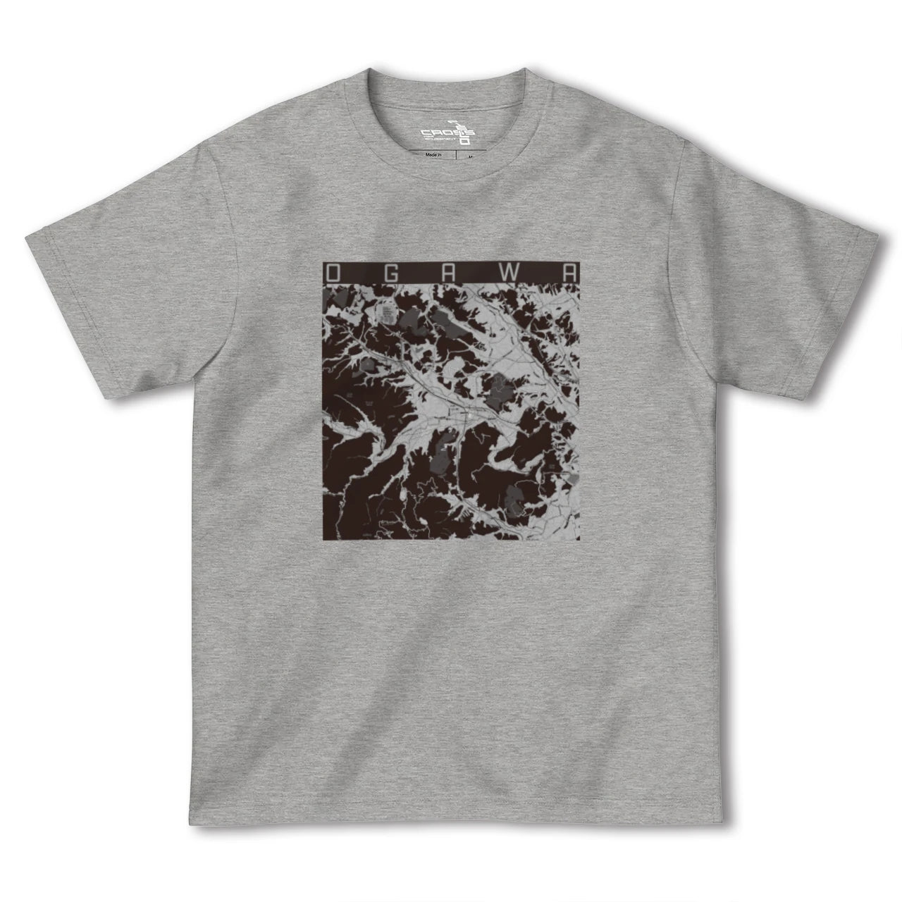【小川(埼玉県)(埼玉県)】地図柄ヘビーウェイトTシャツ