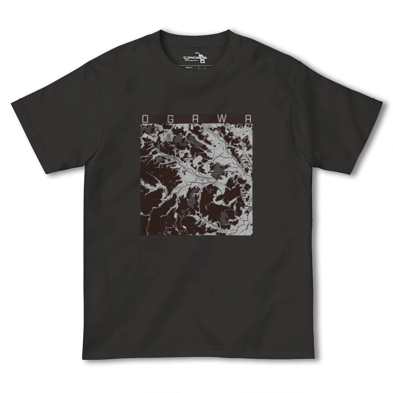 【小川(埼玉県)(埼玉県)】地図柄ヘビーウェイトTシャツ