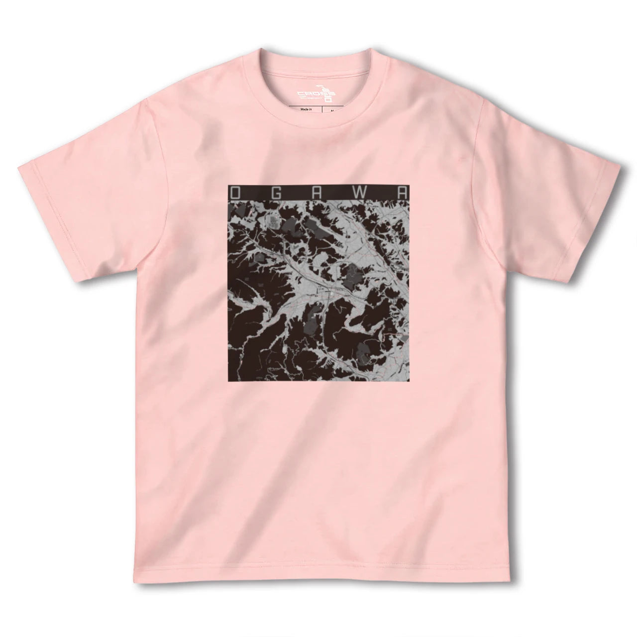 【小川(埼玉県)(埼玉県)】地図柄ヘビーウェイトTシャツ