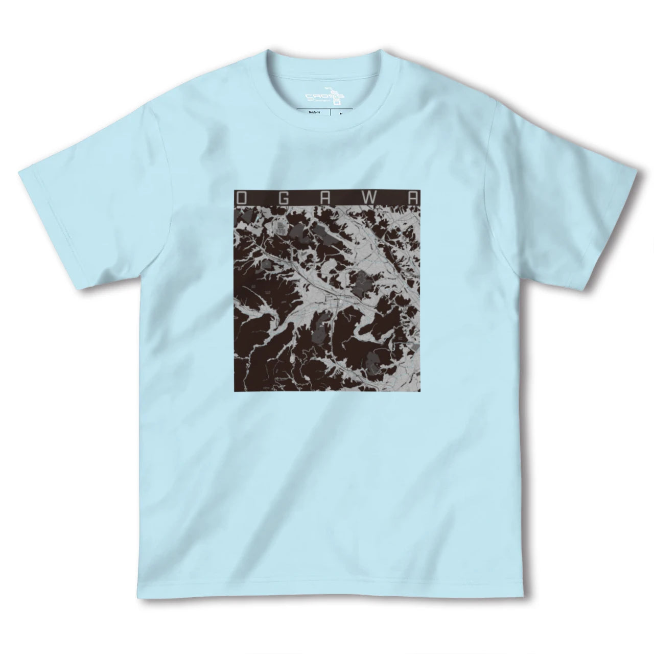 【小川(埼玉県)(埼玉県)】地図柄ヘビーウェイトTシャツ