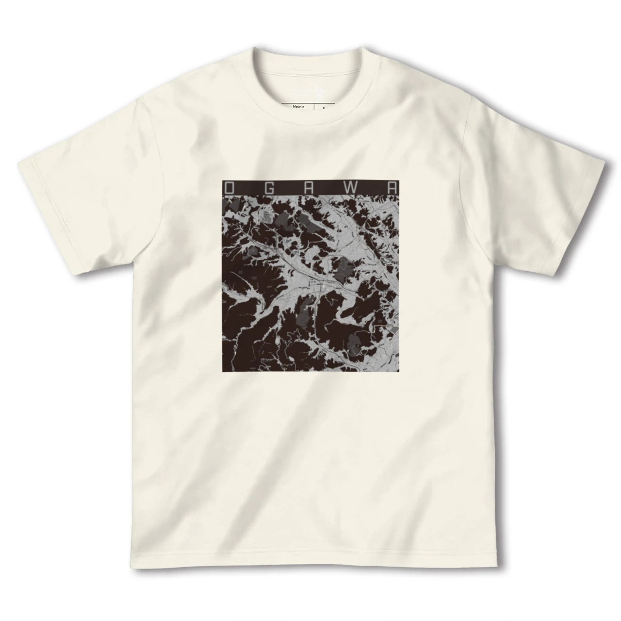 【小川(埼玉県)(埼玉県)】地図柄ヘビーウェイトTシャツ