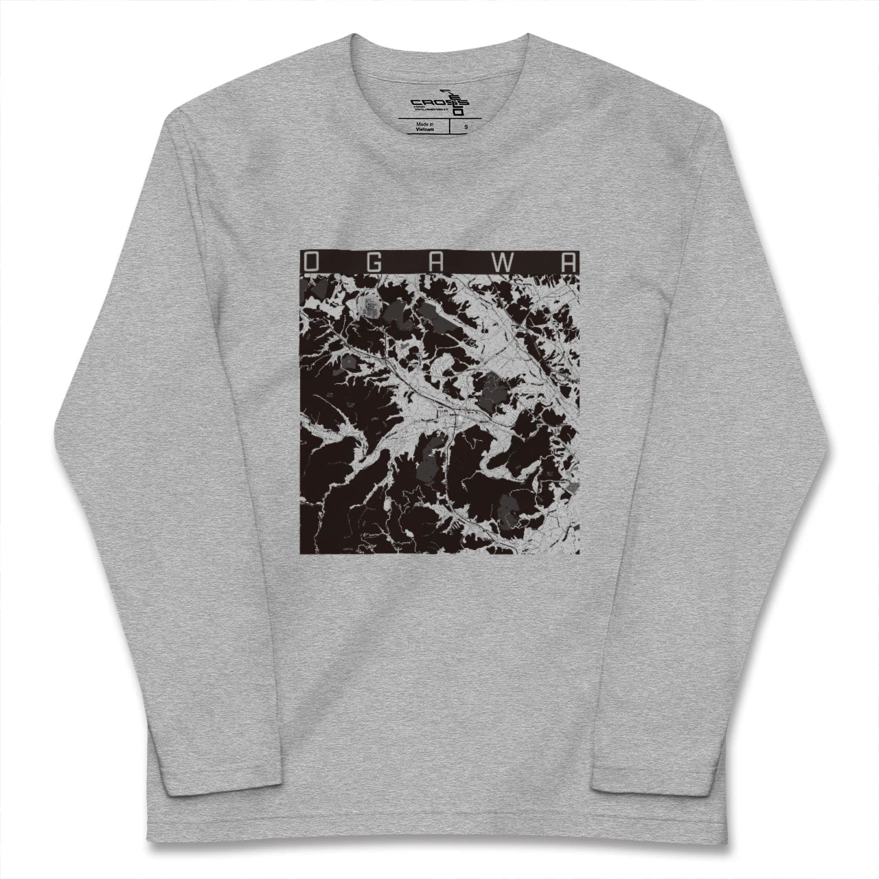 【小川(埼玉県)(埼玉県)】地図柄ロングスリーブTシャツ