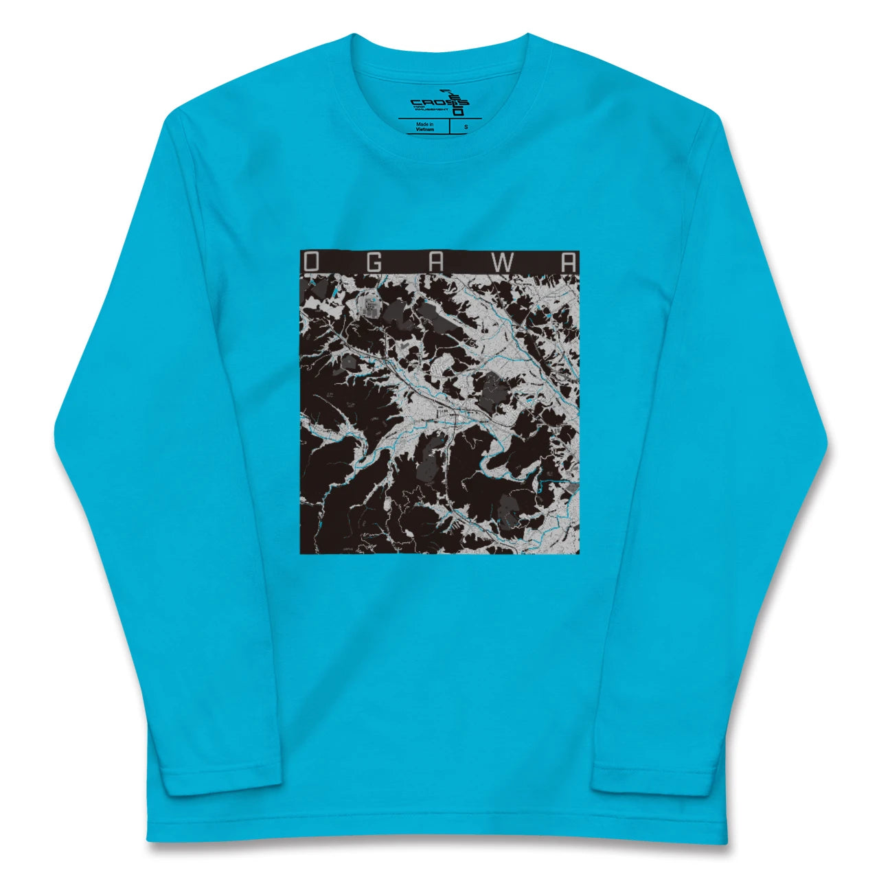【小川(埼玉県)(埼玉県)】地図柄ロングスリーブTシャツ