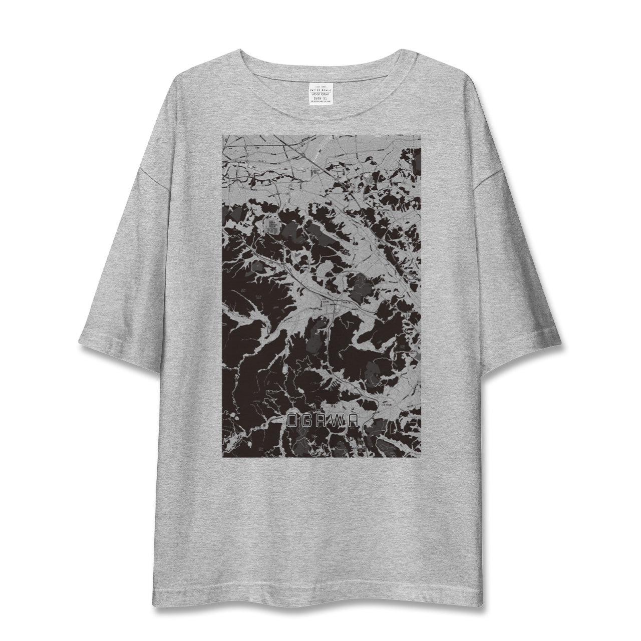 【小川(埼玉県)(埼玉県)】地図柄ビッグシルエットTシャツ