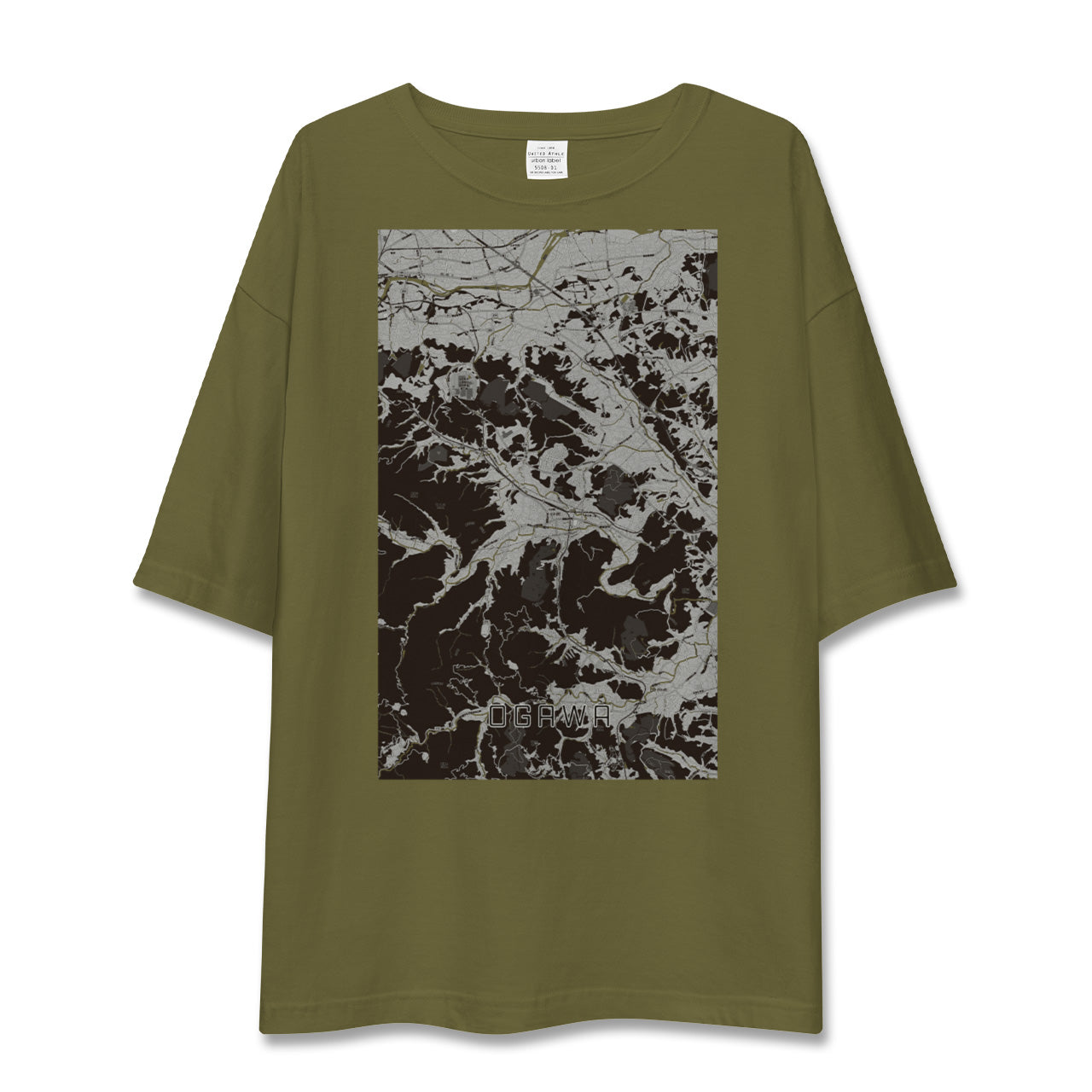 【小川(埼玉県)(埼玉県)】地図柄ビッグシルエットTシャツ