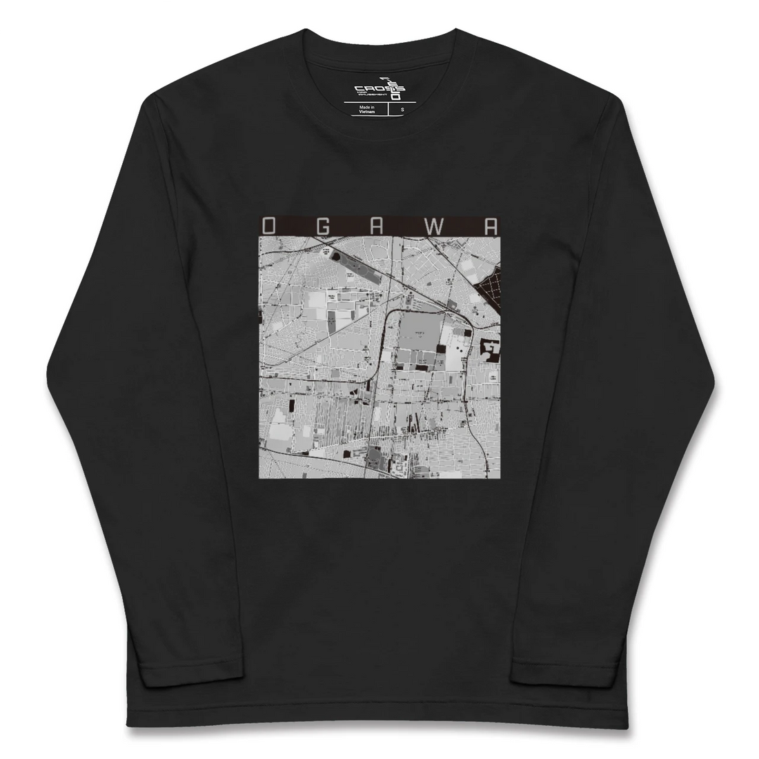 【小川(東京都)】地図柄ロングスリーブTシャツ