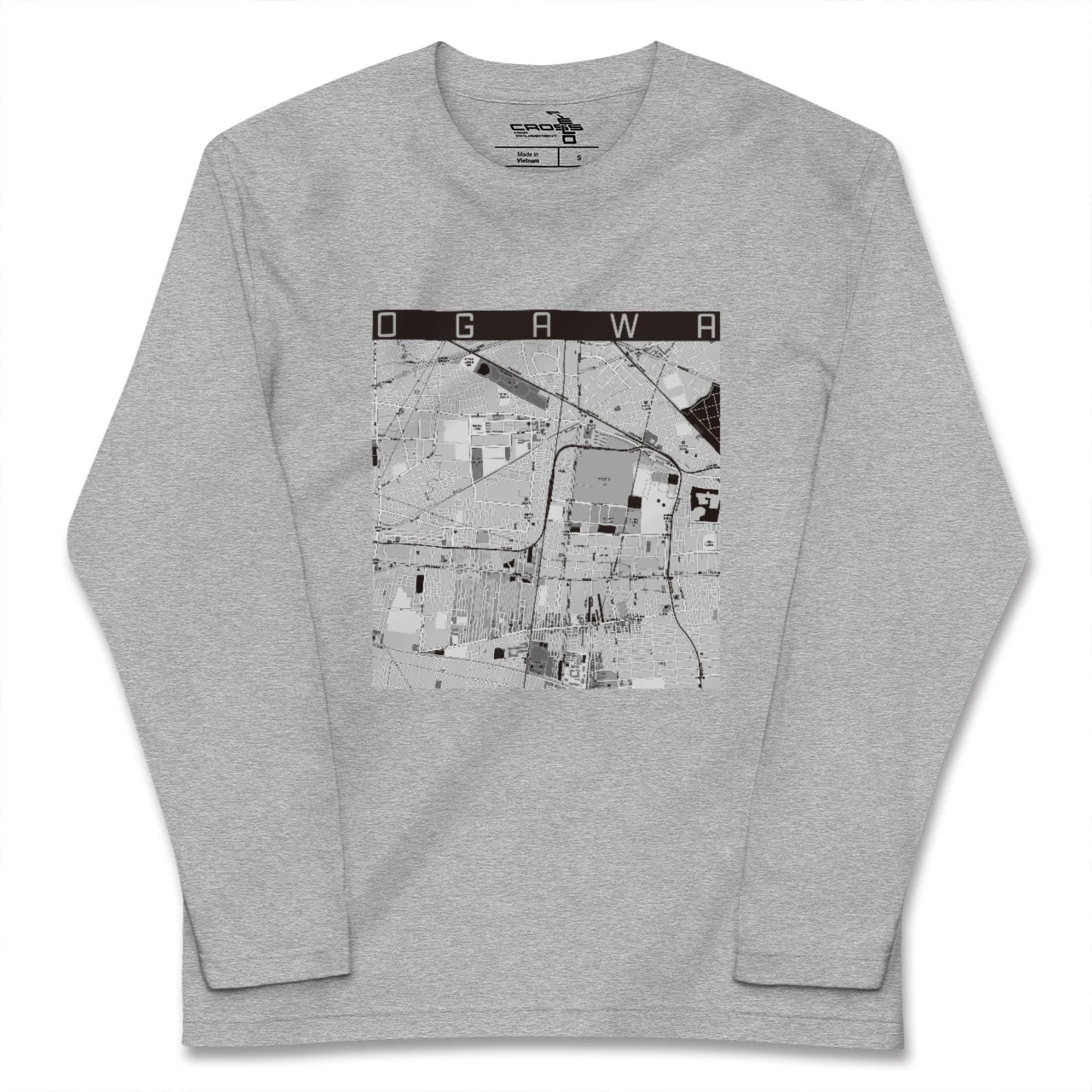【小川(東京都)】地図柄ロングスリーブTシャツ